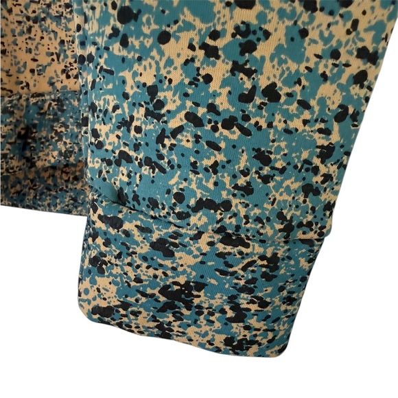 AMIRI Style Warm Hoodie Men’s Large Light Caramel, Paint Splatter Blue,Logo - Picture 6 of 7